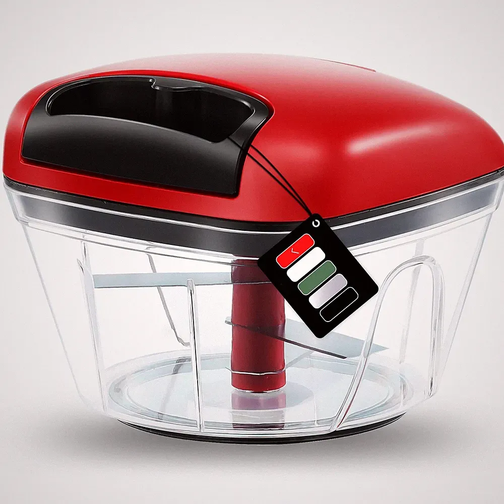 Food Chopper with Pull Cord, Manual Vegetable Processor for Herbs Fruits Nuts