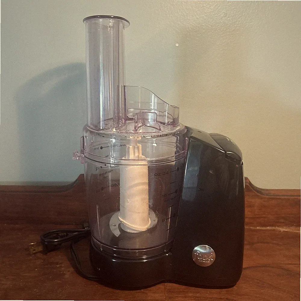 Food Network Black 3 Cup Mini Processor/Chopper Work Bowl Pre-owned