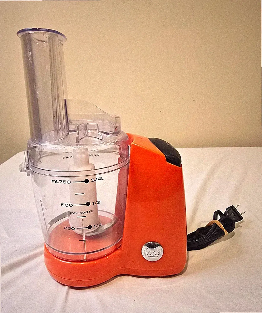 Food Network Mini Food Processor 3 Cup Pulse, 2-Speed w/ Bowl Lid Blade