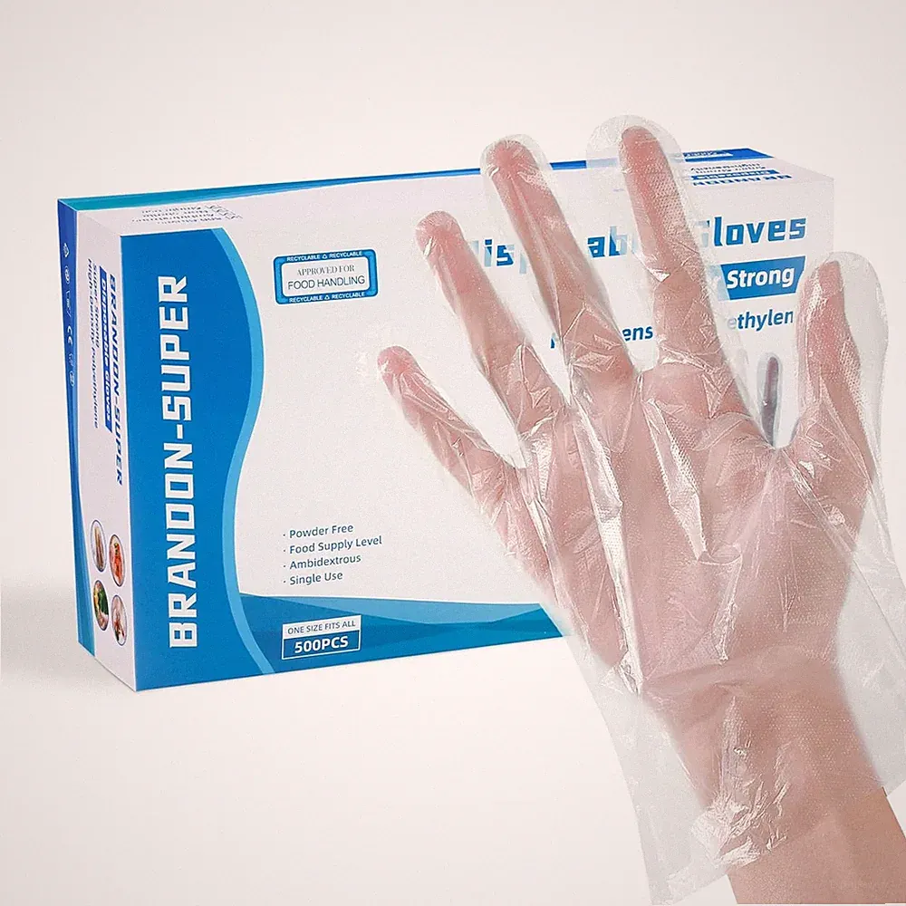 Food Prep Gloves Plastic Food Safe Gloves Food Handling One Size Fits....