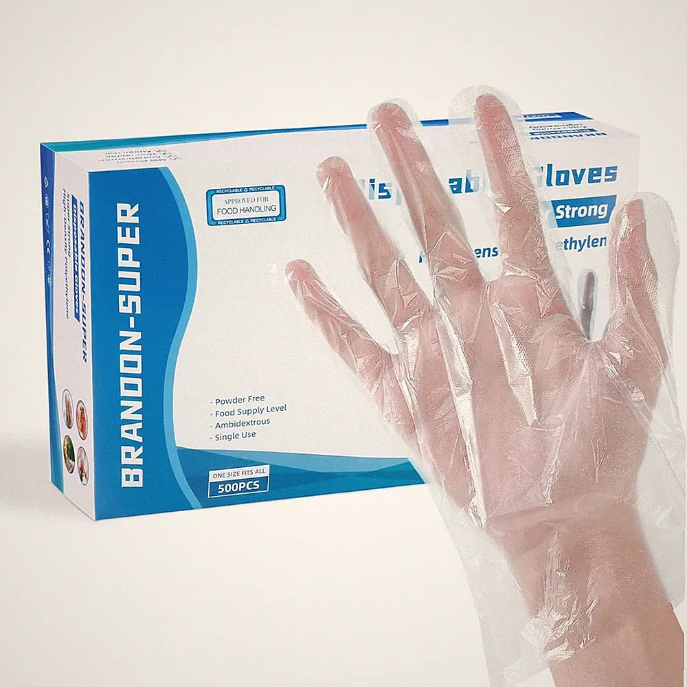 Food Prep Gloves Plastic Food Safe Gloves, Food Handling, One Size Fits Most Po