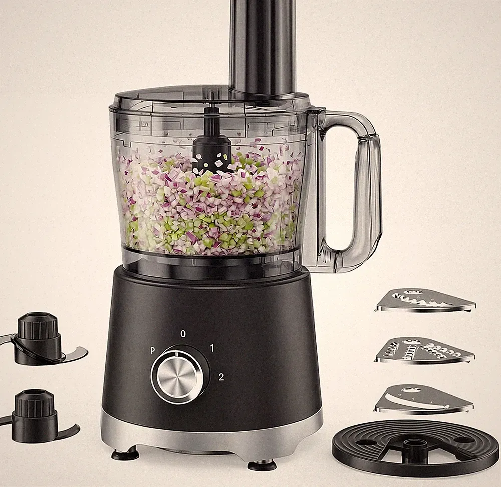 Food Processor 10.5 Cup, Vegetable Choppers with Slicing Shredding Chopping Knea
