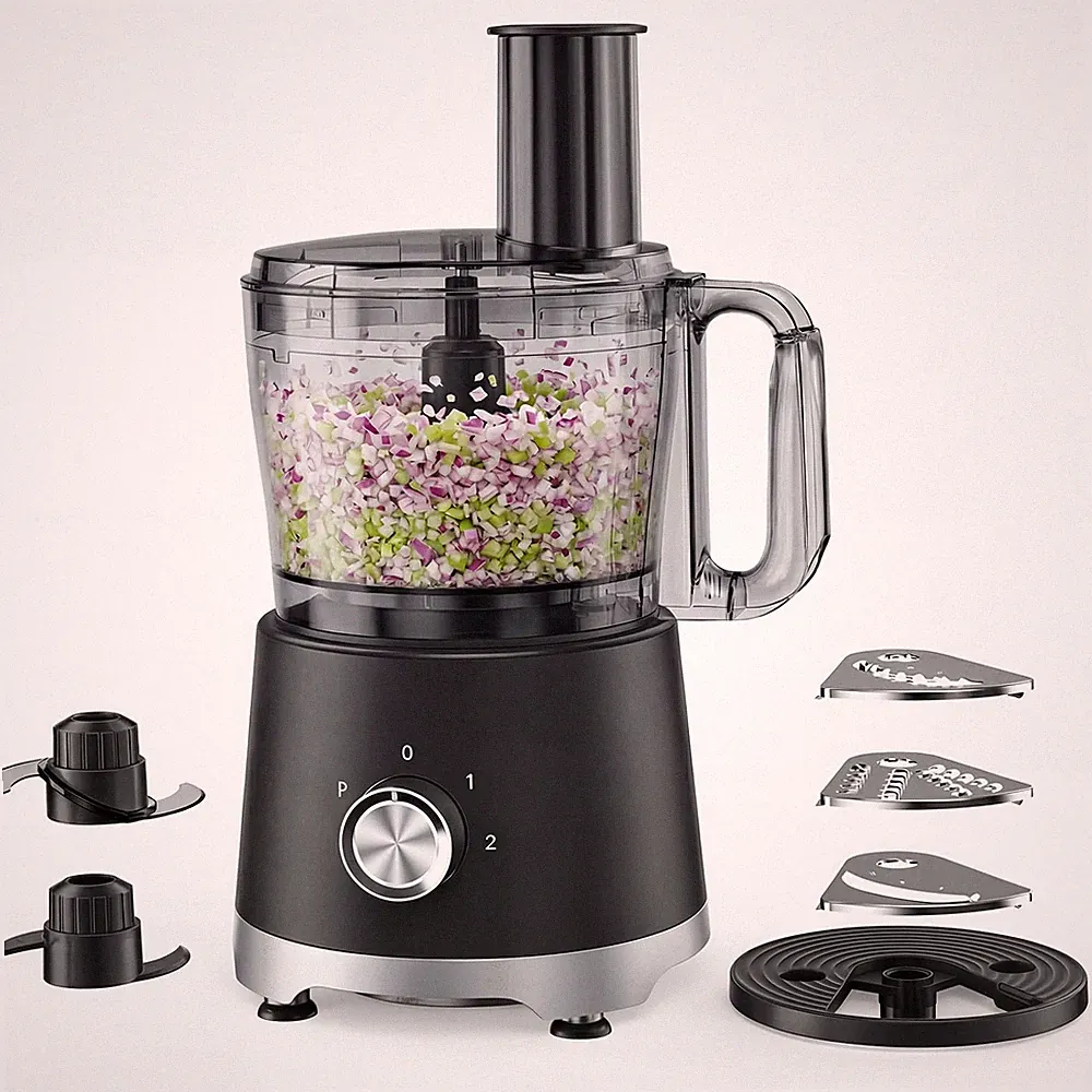 Food Processor 10.5 Cups, 600W Powerful Food processors with 5 Blades, Dishwa...