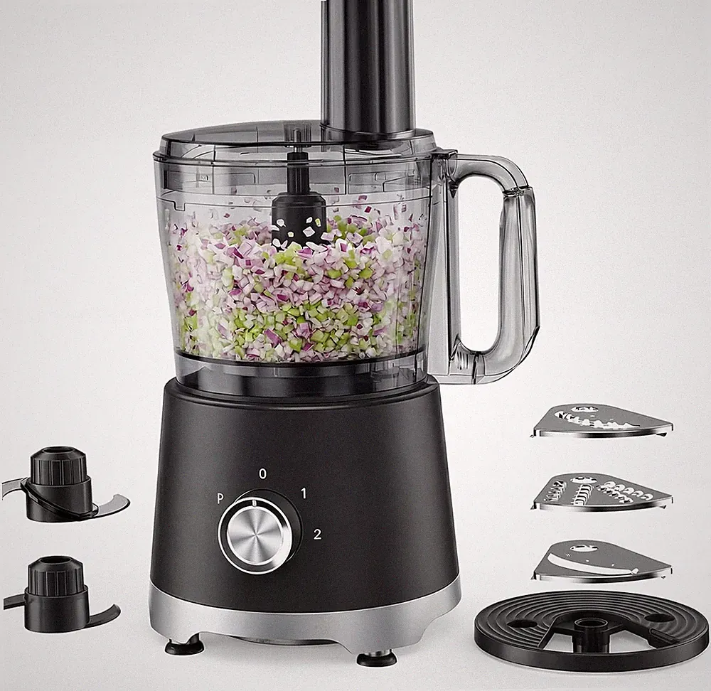 Food Processor 10.5 Cups, 600W Powerful Food Processors with 5 Blades, Dishwashe