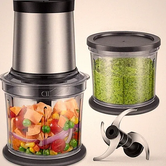 Food Processor 4 Cup, Electric Food Chopper Meat Grinder with 2 Bowls