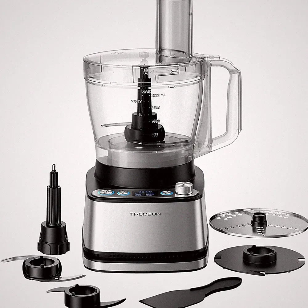Food Processor 4 Programs & Pulse 1000W Max Power 12 Cups Total Volume for