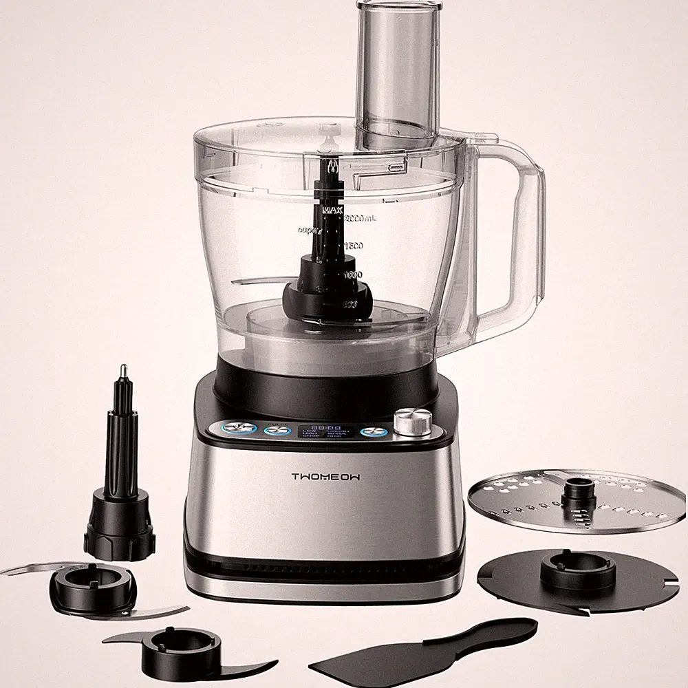 Food Processor, 4 Programs & Pulse,1000W Max Power,12 Cups Total Volume for S...