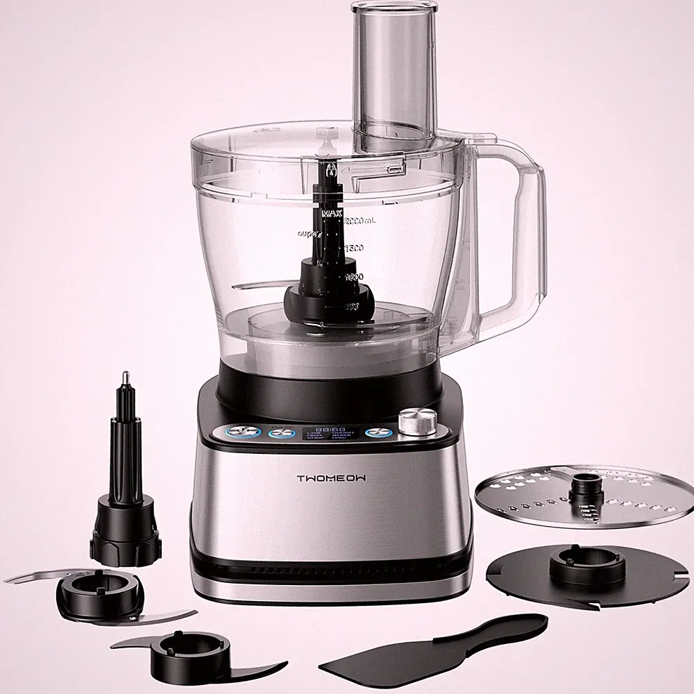 Food Processor, 4 Programs & Pulse,1000W Max Power,12 Cups Total Volume for S...