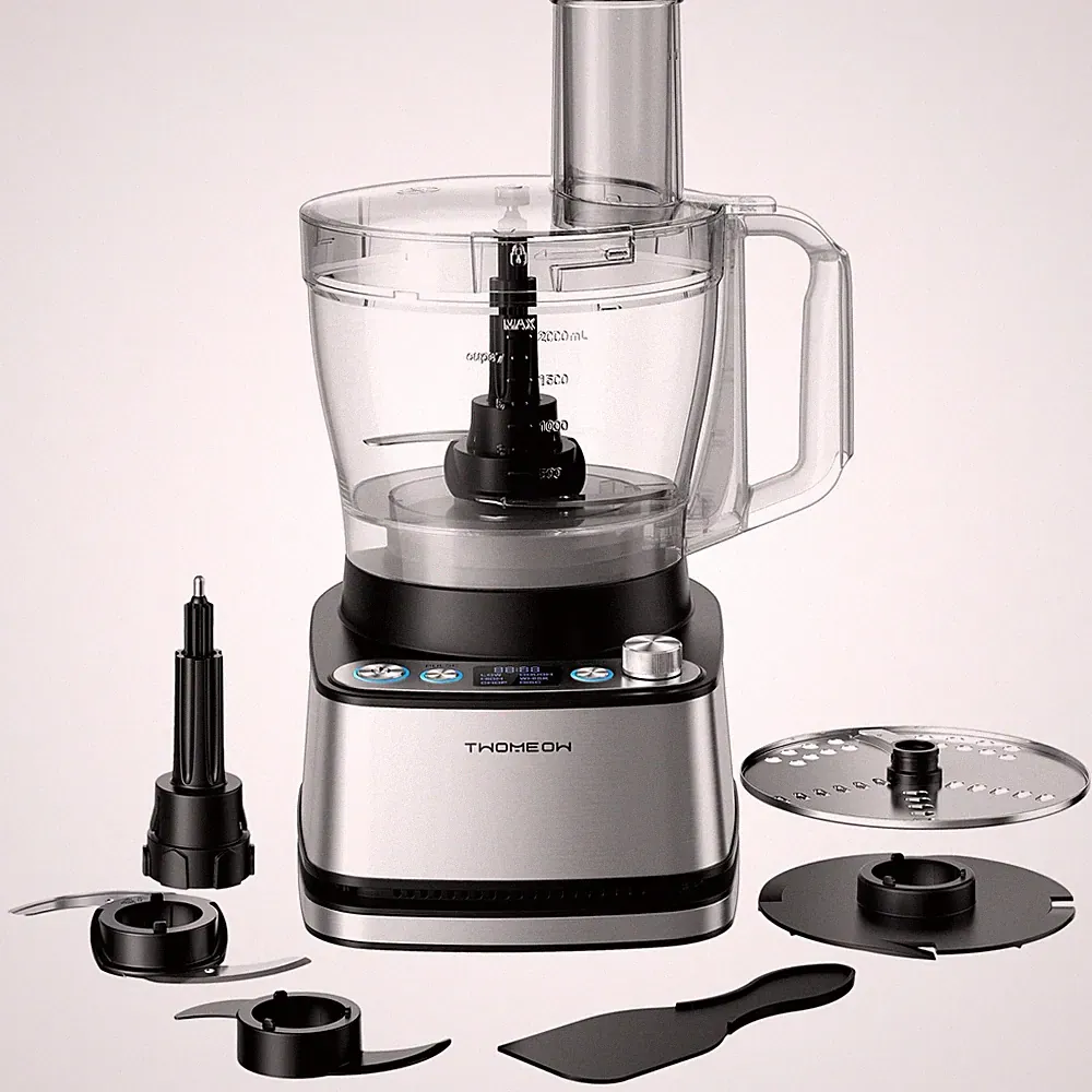 Food Processor, 4 Programs & Pulse,1000W Max Power,12 Cups Total Volume for S...