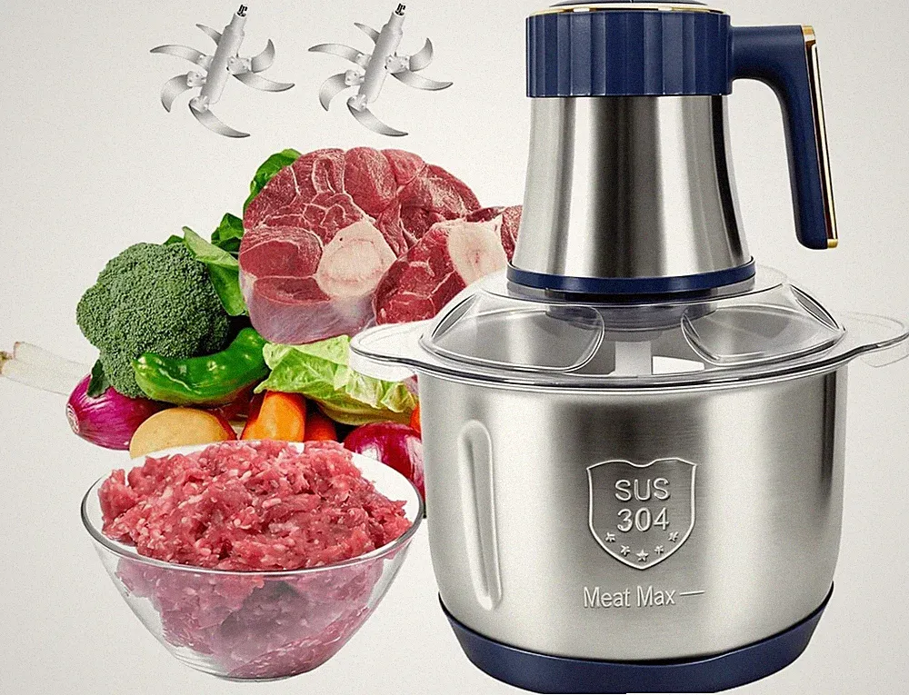 Food Processor,5-Speed Electric Food Chopper,Meat Grinder 5L(20Cups Two NEW