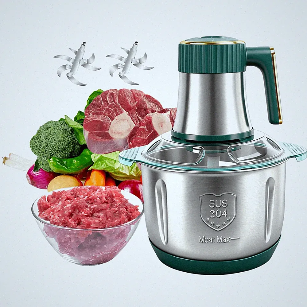 Food Processor,5-Speed Electric Food Chopper,Meat Grinder 5L(20Cups) with Two...