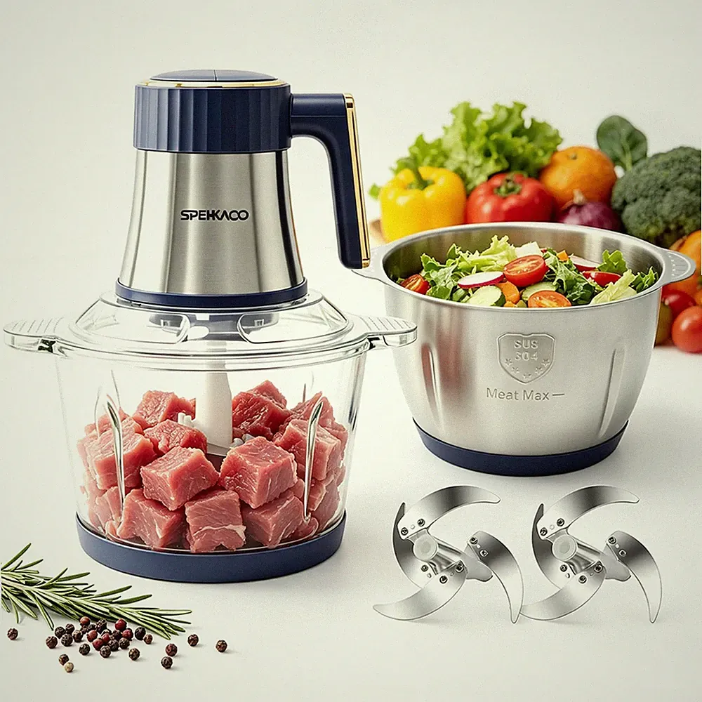 Food Processor,5-Speed Food Chopper Meat Grinder with 12 Cup Stainless Steel...