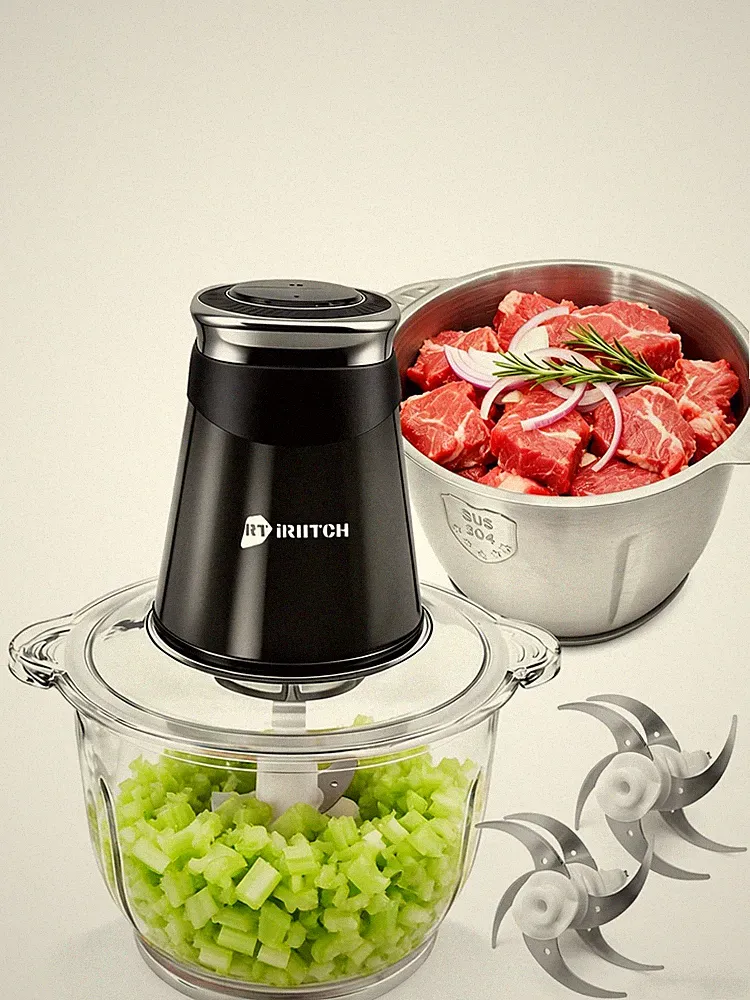 Food Processor, 500W Electric Standard, Stainless Steel And Black