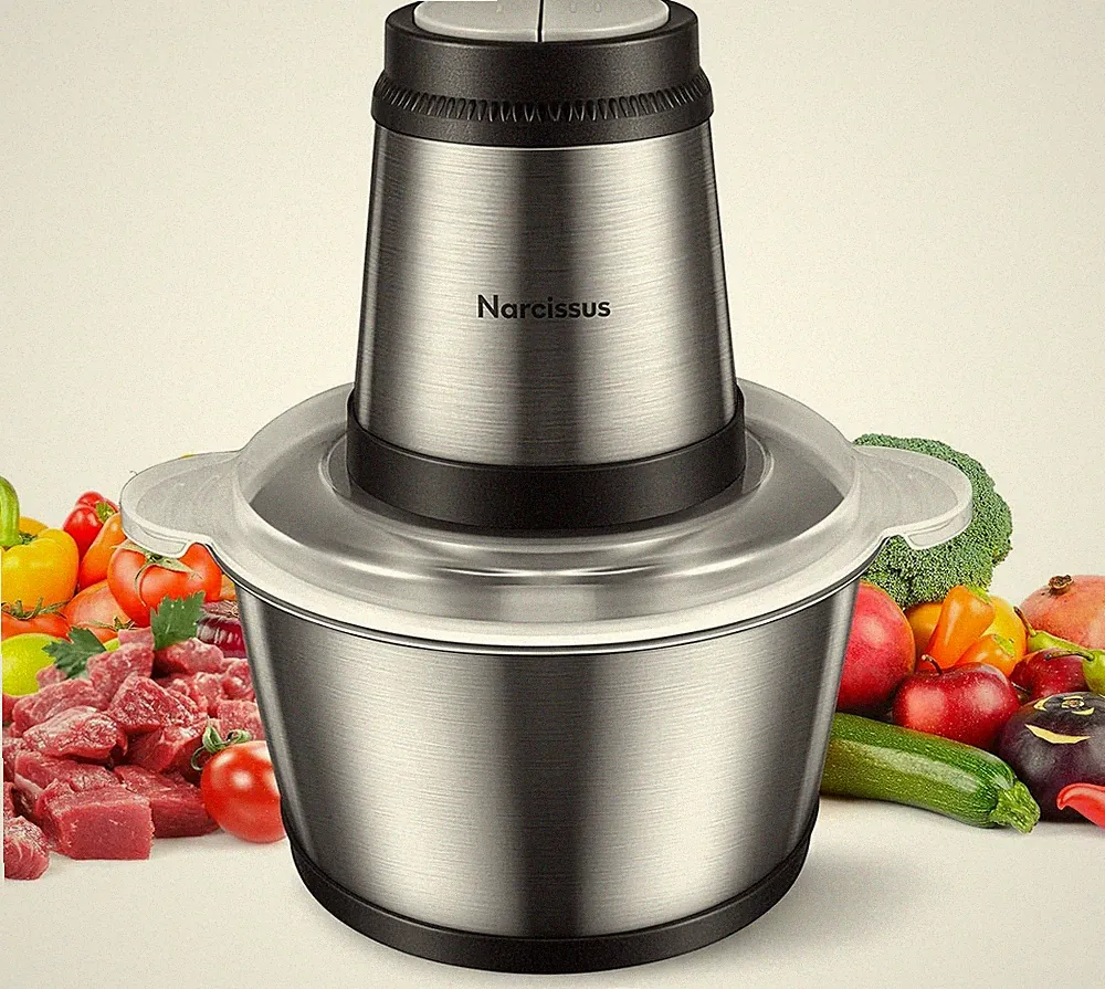 Food Processor, 500W Professional Meat Vegetable Grinder Chopper 8-Cup 2L