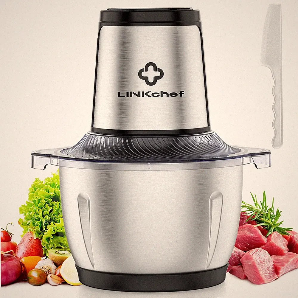 Food Processor, 6 Cup Mini Food Chopper, 250W Electric Meat Grinder with Stai...