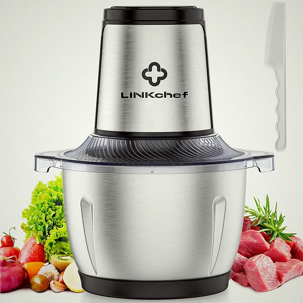 Food Processor, 6 Cup Mini Food Chopper, 250W Electric Meat Grinder with Stai...