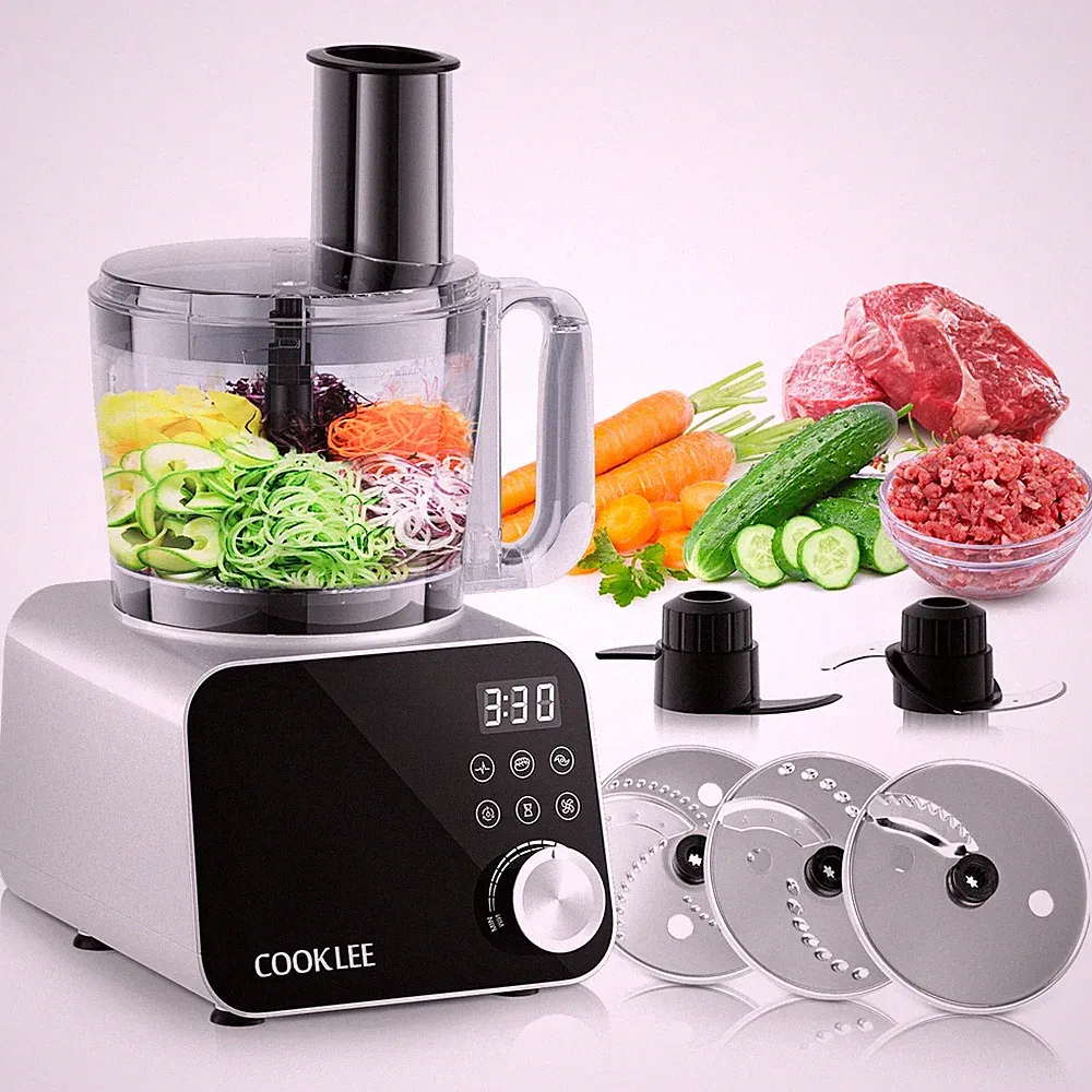Food Processor, 600 Watts, 6 Functions Electric Food Chopper for Chopping, Mi...