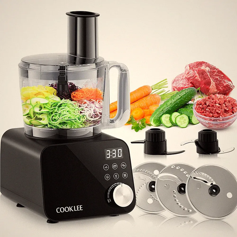 Food Processor, 600 Watts, 6 Functions Vegetable Chopper for Chopping, Mincin...