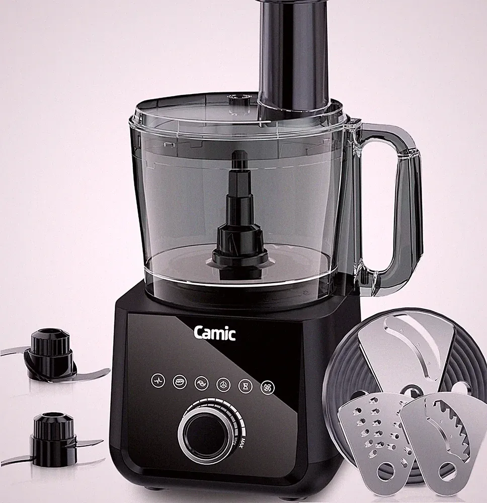 Food Processor, 600W, Shredding and Slicing, French Fries Cutter, Kneading