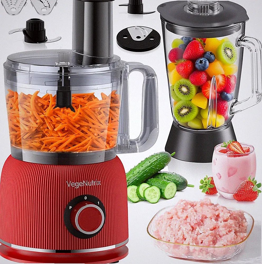 Food Processor and Blender Combo, 88 oz Food Chopper for Meat, Vegetable and Dou