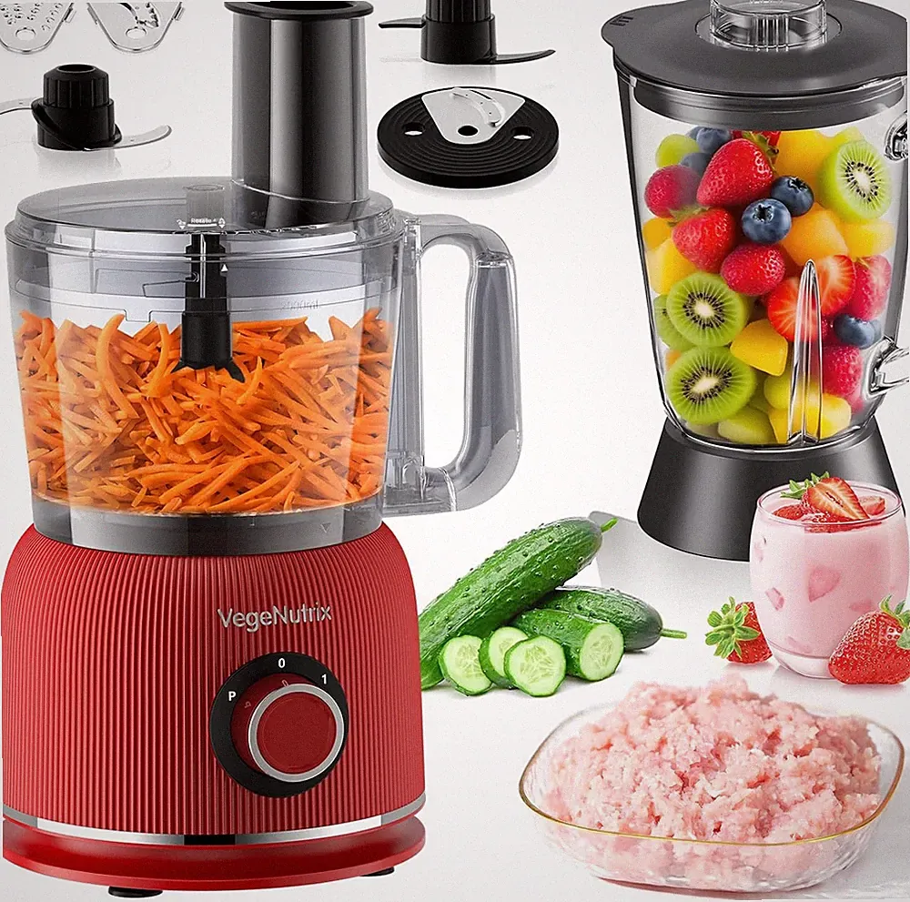 Food Processor and Blender Combo, 88 Oz Food Chopper for Meat, Vegetable and Dou