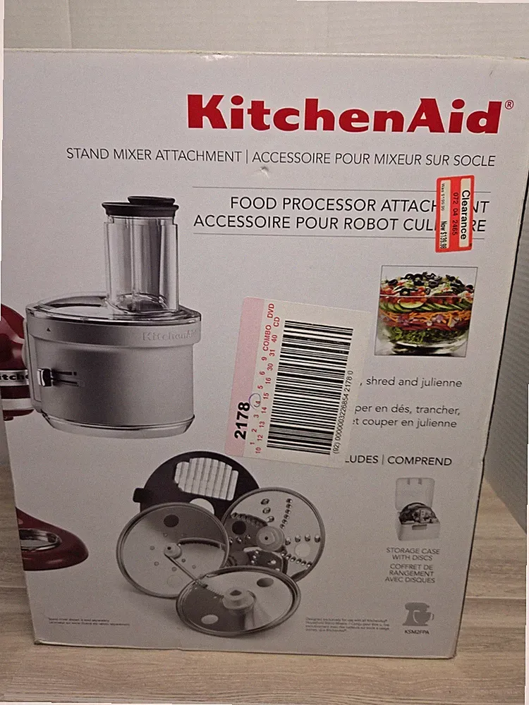 Food Processor Attachment with Dicing Kit for KitchenAid Stand Mixers KSM2FPA