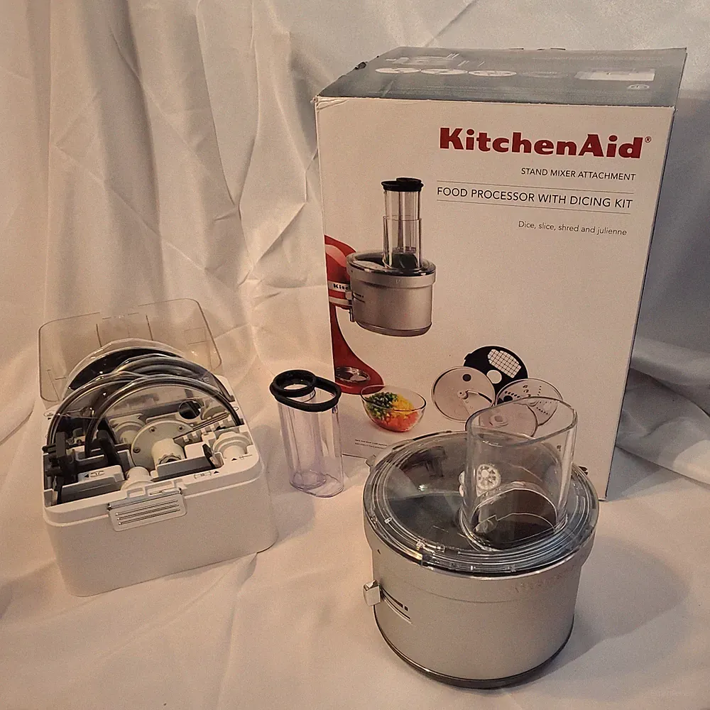 Food Processor Attachment with Dicing Kit for KitchenAid Stand Mixers KSM2FPA