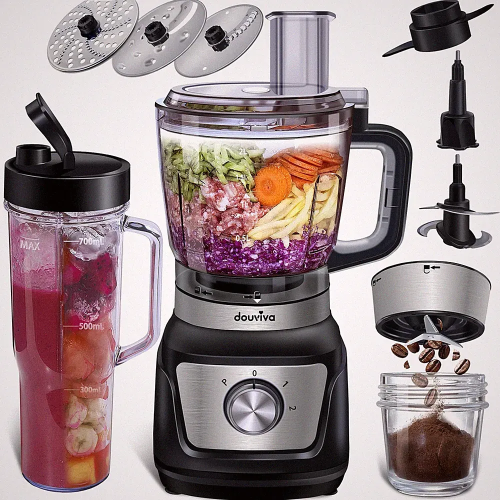 Food Processor Blender Combo,3-1 Countertop Blender with 8-cup Processor Bowl...