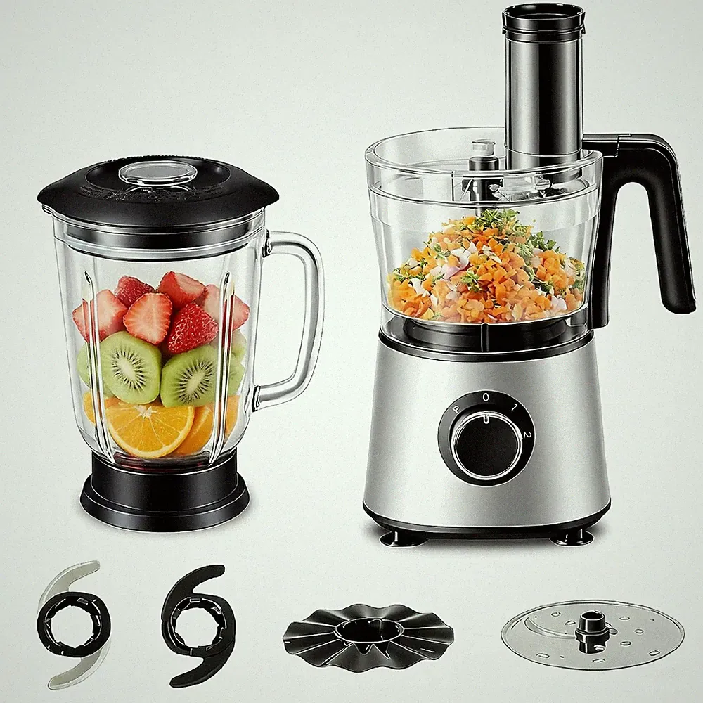 Food Processor Blender Combo for Vegetable Dough Electric Food Processors