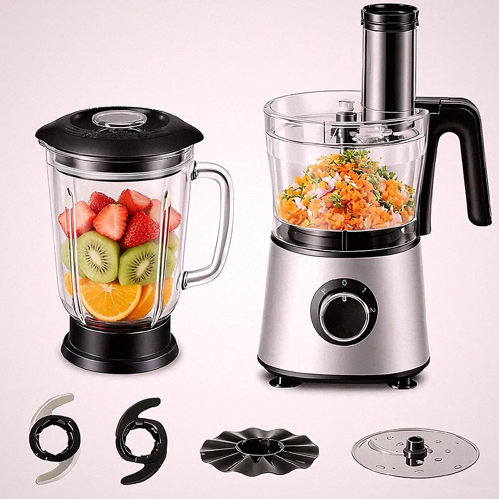 Food Processor Blender Combo for Vegetable, Dough, Electric Food Processors S...
