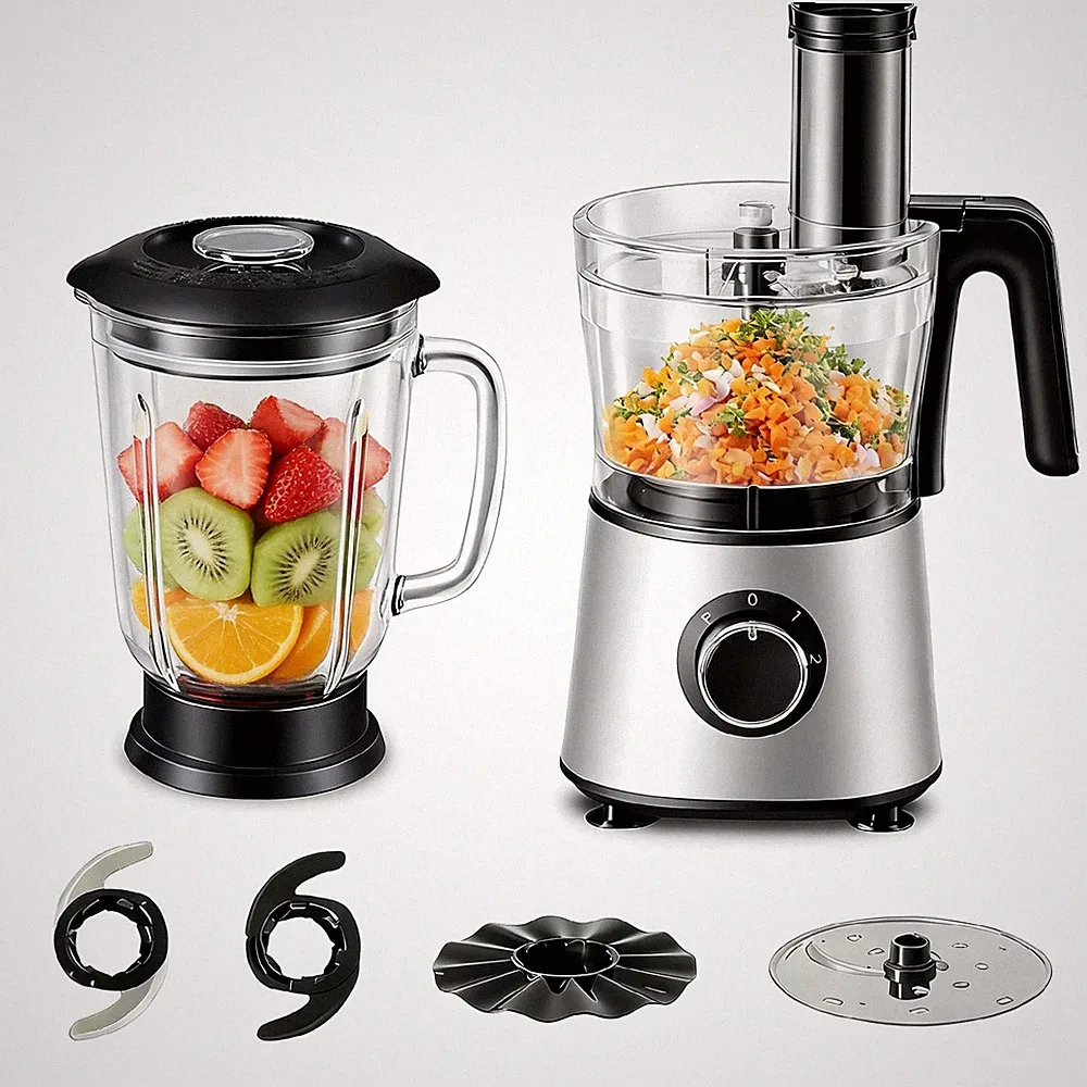 Food Processor Blender Combo for Vegetable, Dough, Electric Food Processors S...