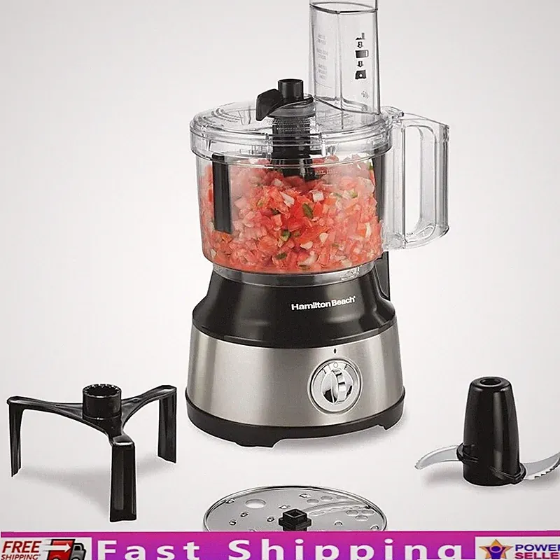 Food Processor Chopper 10 Cup W/ Bowl Scraper Slicing Shredding Puree 450W New
