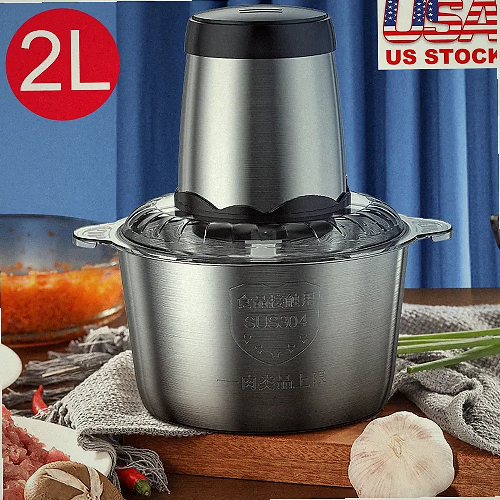 Food Processor Chopper Meat Grinder 2-Speed 300W Electric Meat Chopper Kitchen