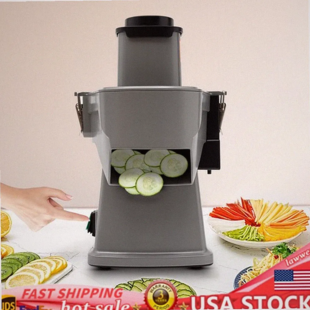 Food Processor Commercial Vegetable Fruit Cutting Shredding Slicing Machine 110V