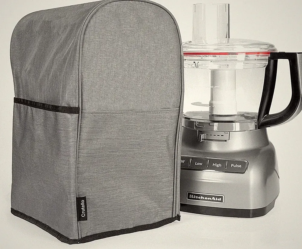 Food Processor Cover with Storage Pockets for Medium 7-10 Cup Size, Fits Vari...