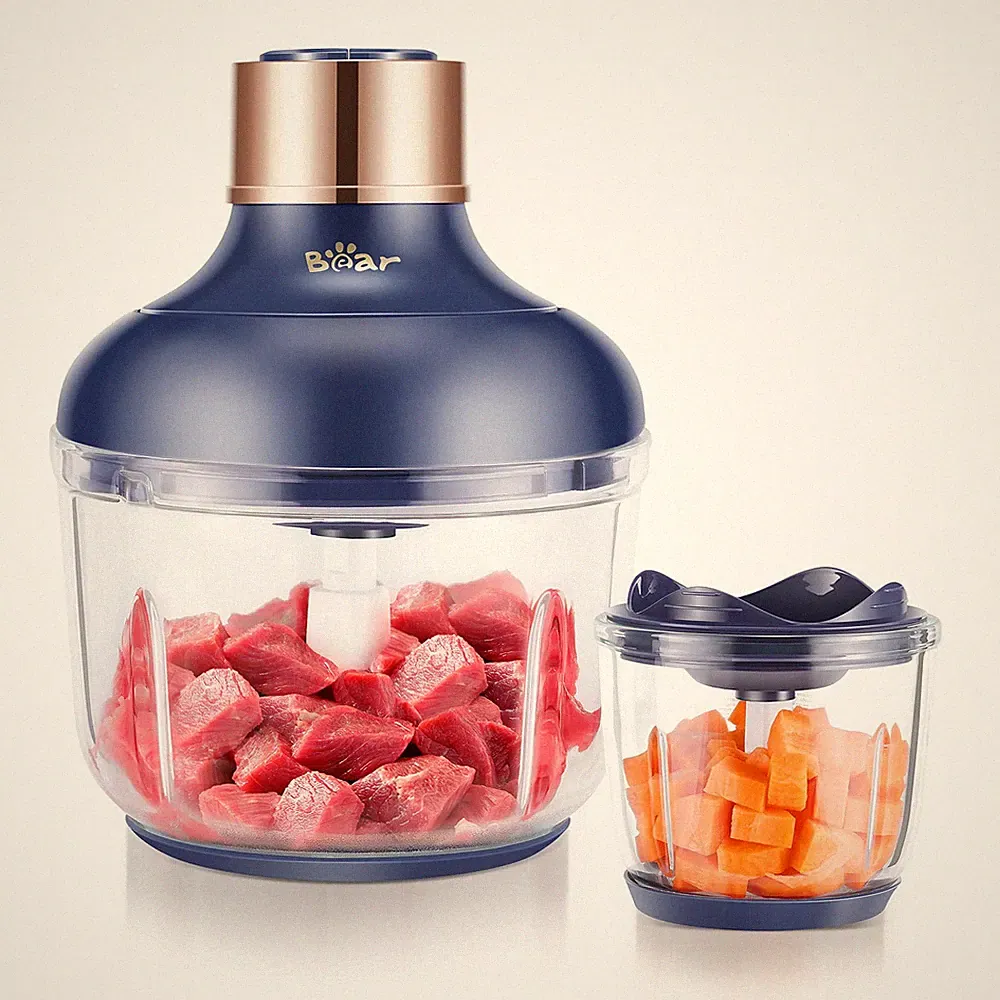 Food Processor, Electric Food Chopper with 2 Glass Bowls (8 Cup+2.5 Cup), 400...