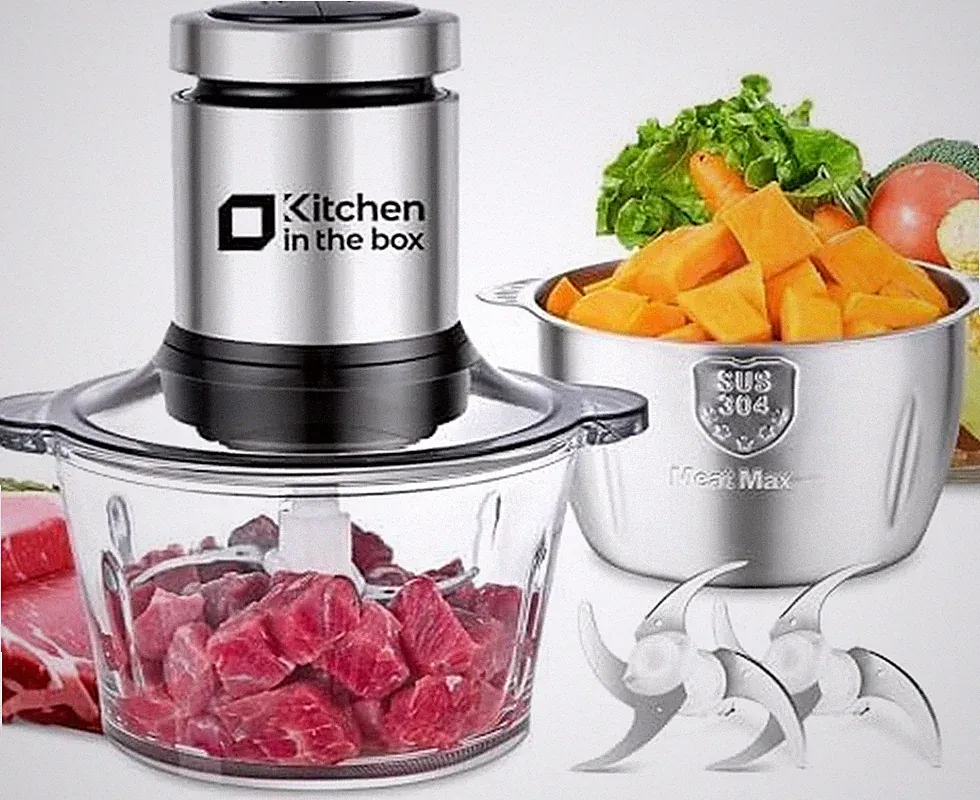 Food Processor, Electric Meat Grinder & Food Chopper with 400W Powerful Veggie C
