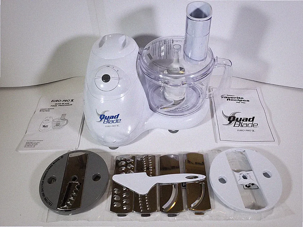 Food Processor Euro-Pro X Quad Blade EP91 800watts, Like Cuisinart KitchenAid
