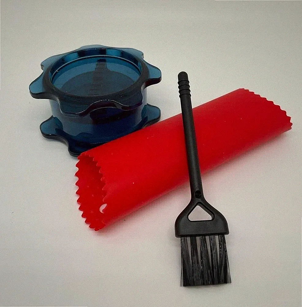 Food Processor-Garlic Mincer Press (Blue mincer with peeler brush)