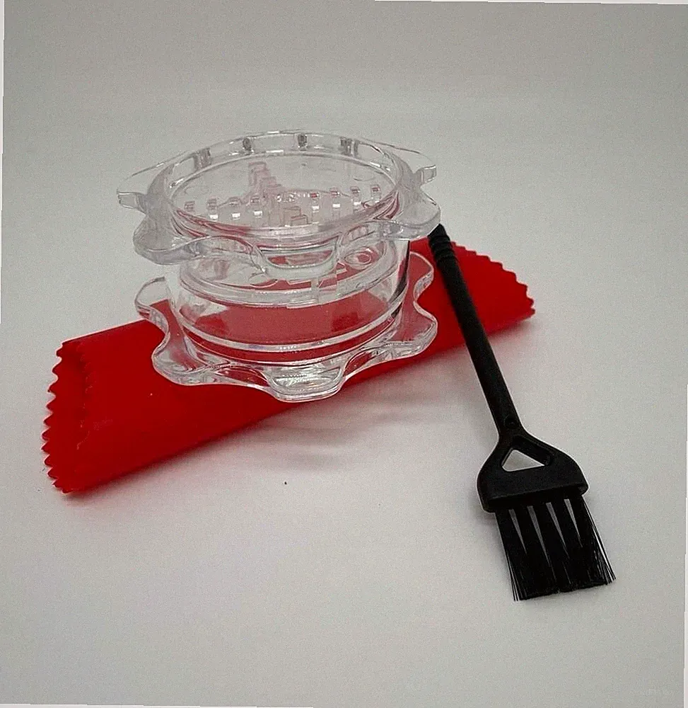 Food Processor-Garlic Mincer Press (clear mincer with peeler brush)