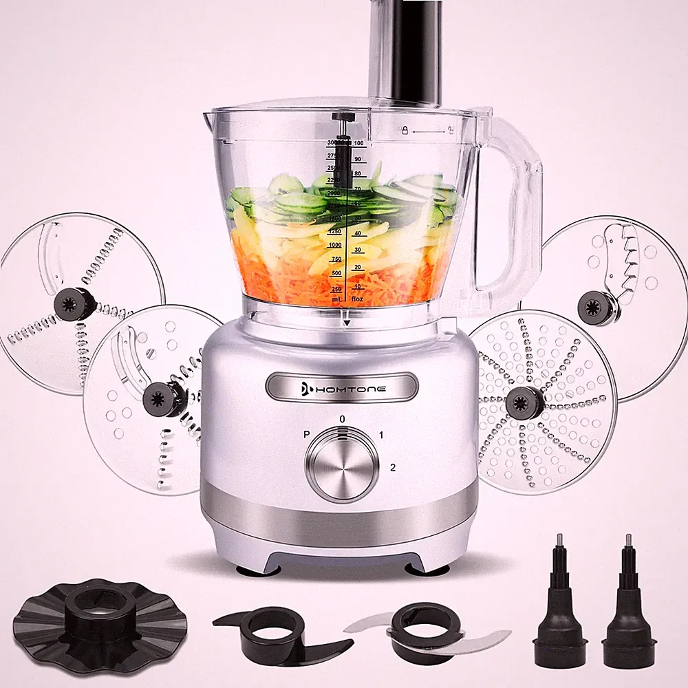Food Processor Homtone 16 Cup 9-in-1 Kneader Veggie Chopper