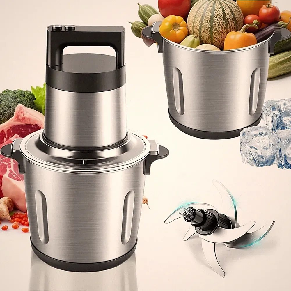 Food Processor Large Capacity,6L Electric Meat Grinder for Home,1200W Heavy