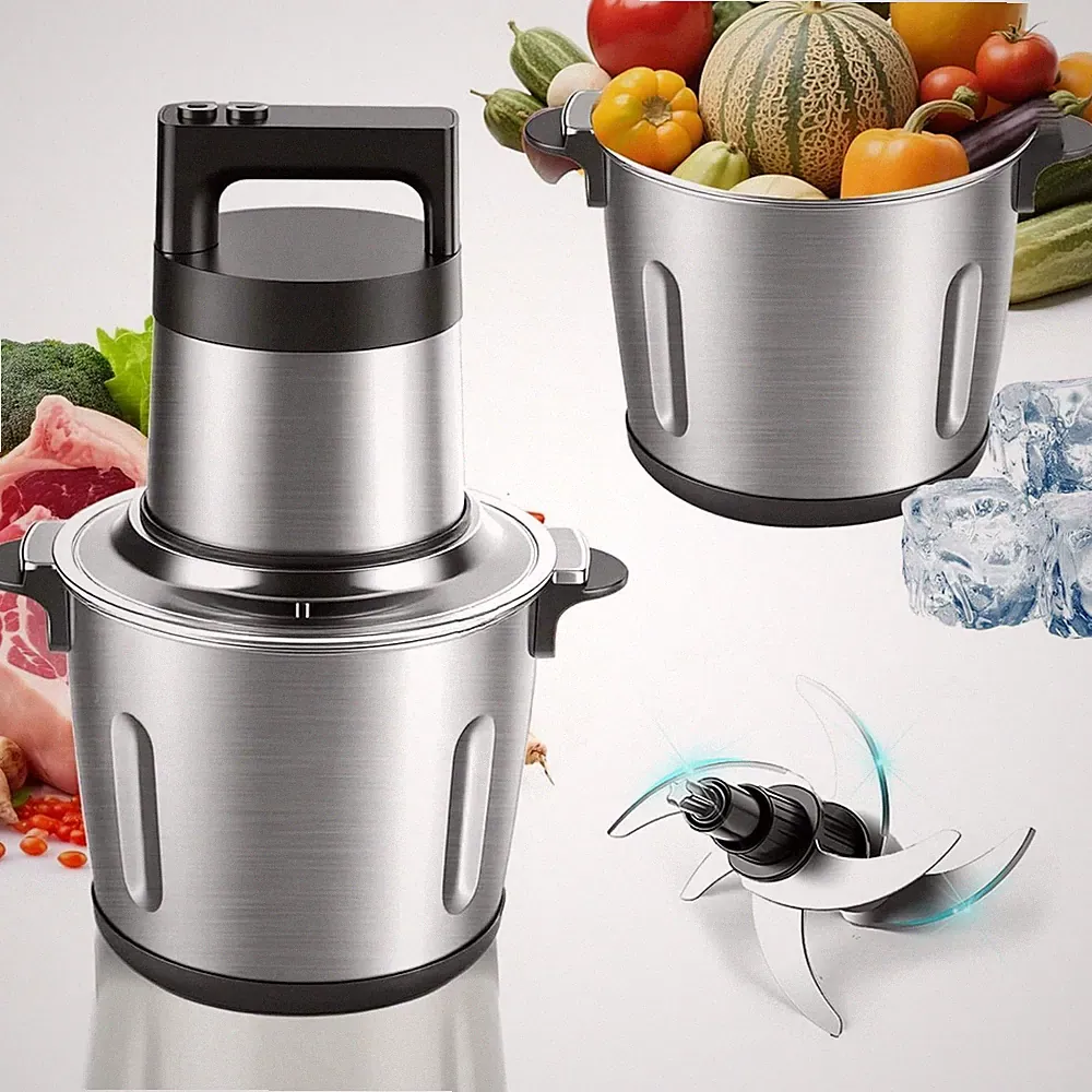 Food Processor Large Capacity,6L Electric Meat Grinder for Home,1200W Heavy Duty