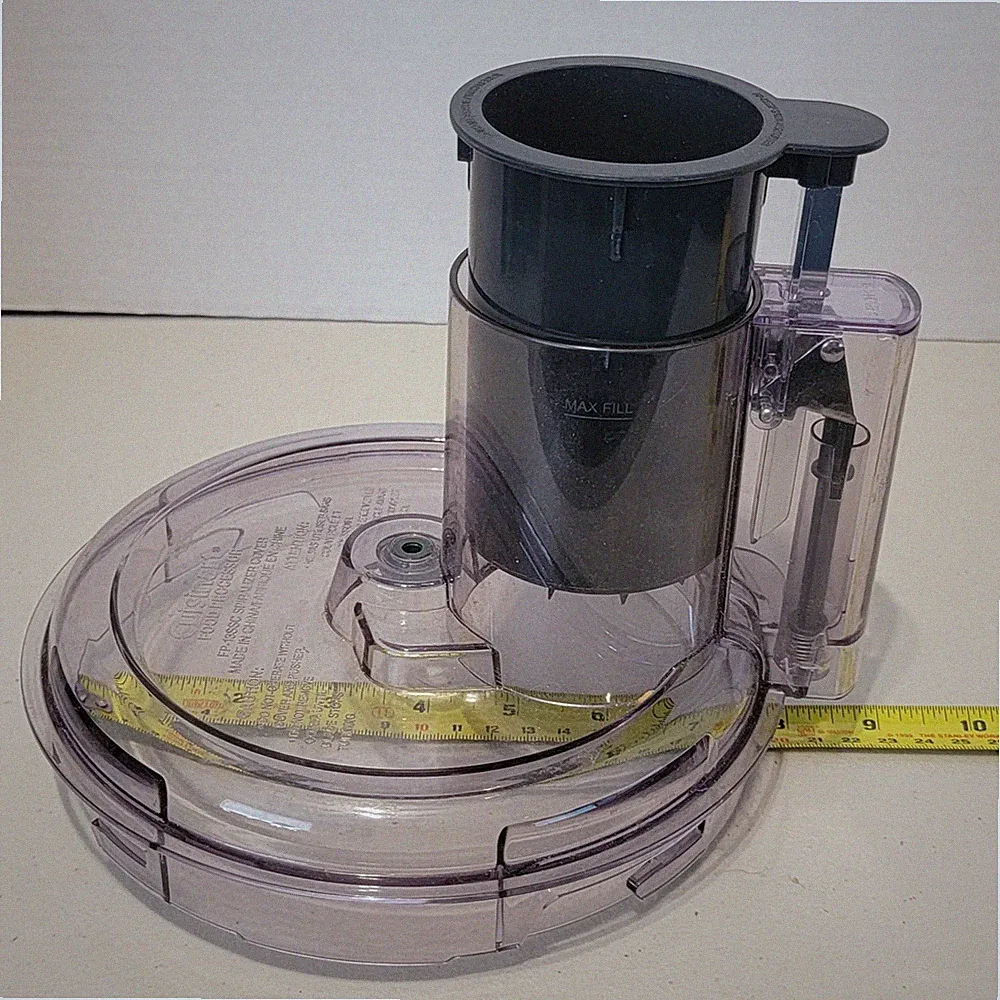 Food Processor Lid Assembly Replacement Purple Chute Pusher 9in