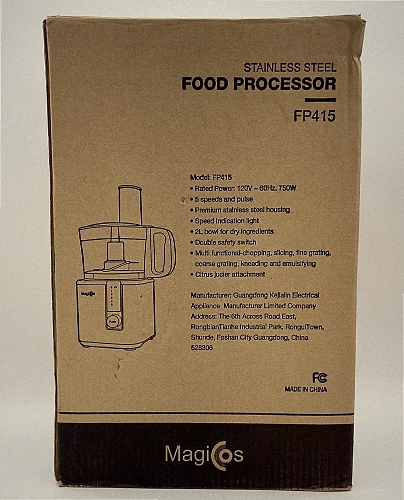 Food Processor MAGICCOS Stainless Steel Citrus Juicer 5 Speeds + Pulse NEW