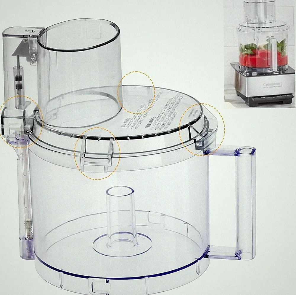 Food Processor Parts Replacement Bowl and Cover Set Fits DFP-14 DLC-2014