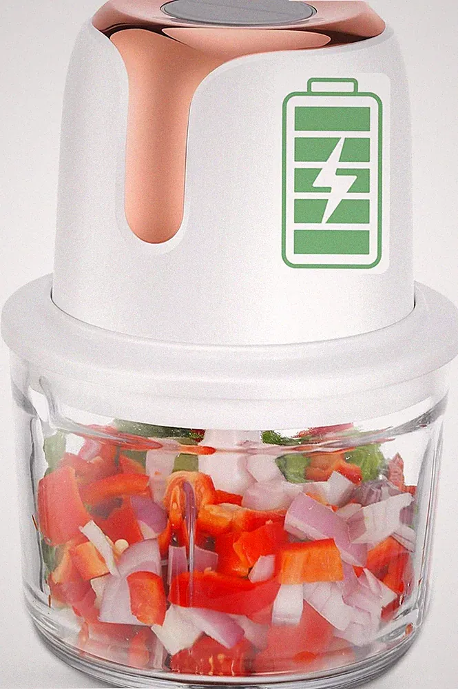 Food Processors 6Cup, Portable Electric Food Chopper, USB Charging Kitchen Chopp