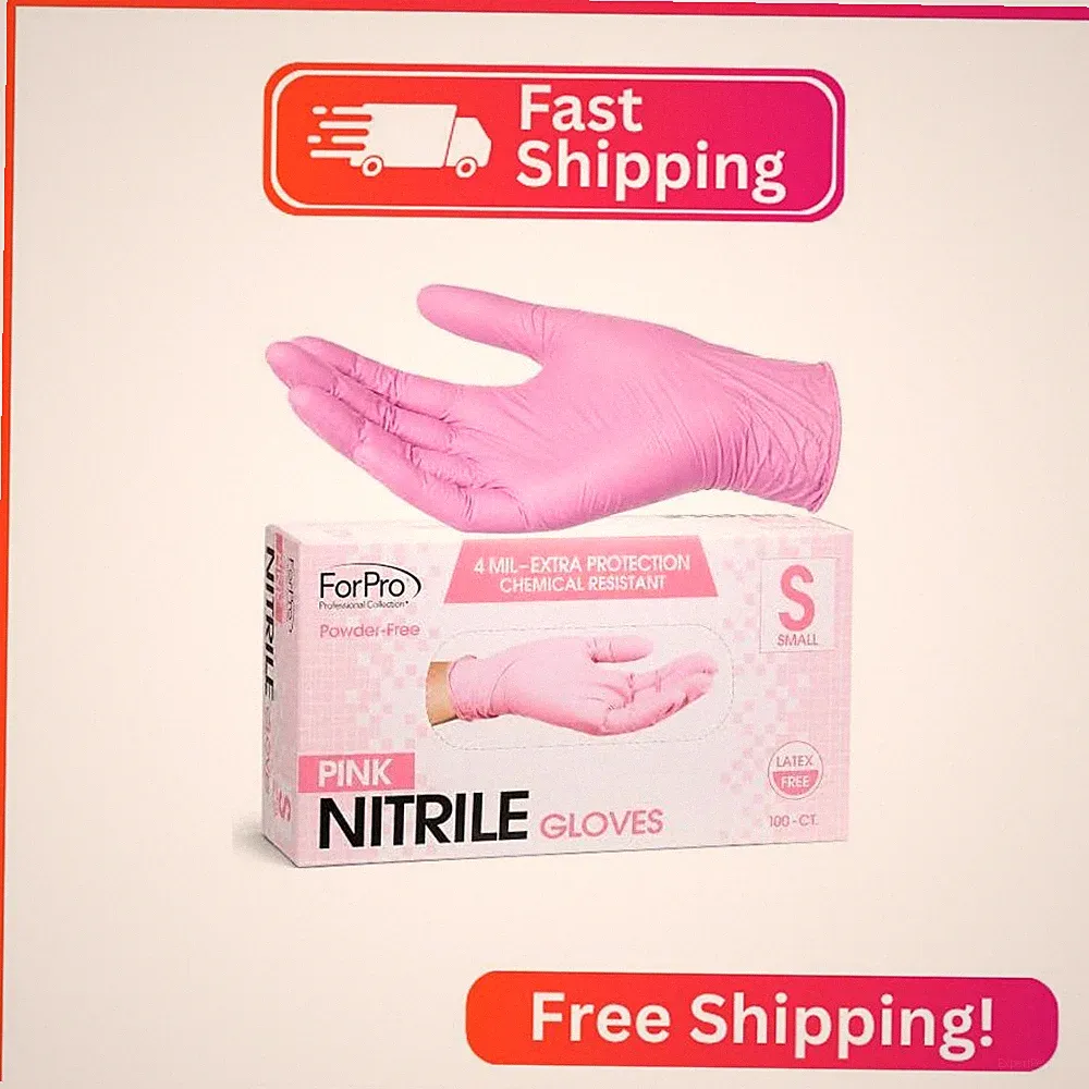ForPro Disposable Nitrile Gloves, 4 Mil, Powder & Latex-Free, Food Safe