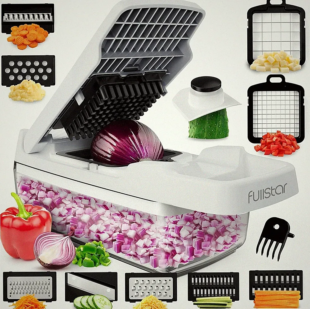 Fullstar Vegetable Chopper & Mandoline Slicer for Kitchen - Food Chopper with Co