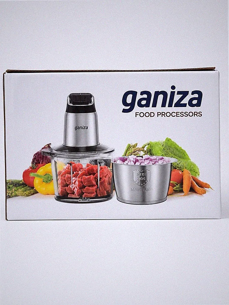 Ganiza Electric Food Processor 2-Cup Stainless Bowl, 2-Blade Chop/Grind